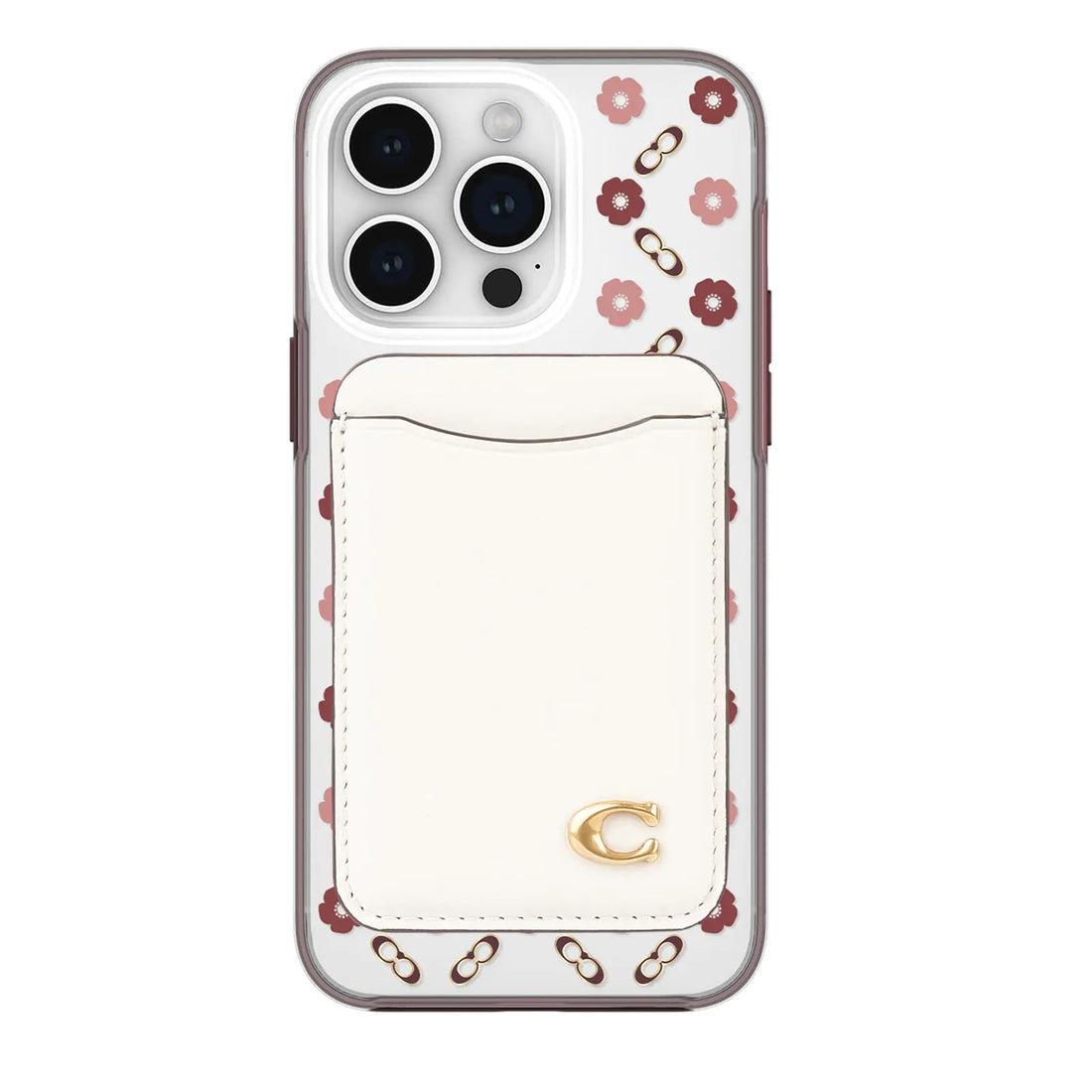 Coach Magnetic Phone Wallet / Card Holder - Compatible with MagSafe Phones and Cases - Chalk