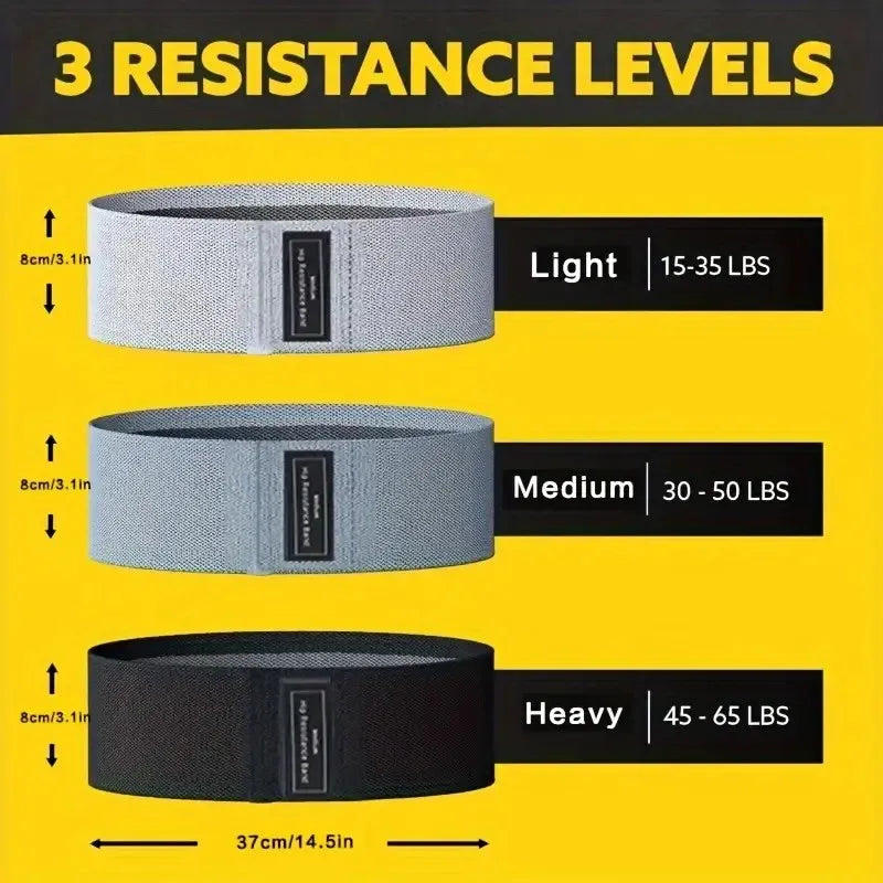 Fabric Booty Resistance Band Set 3-Pack workout glutes