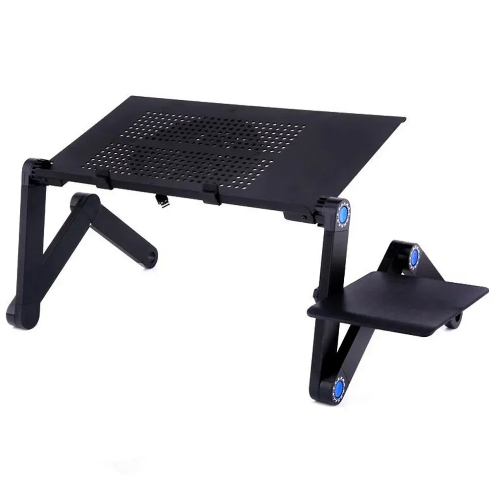 Adjustable multifunction laptop bed desk LED lamp foldable legs WFH sofa