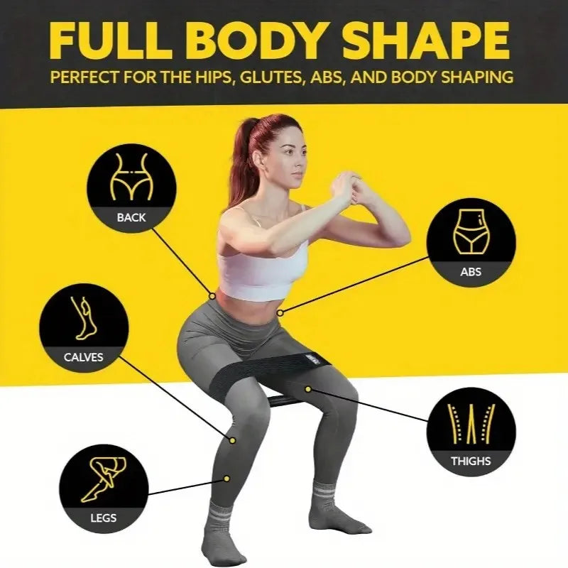 Fabric resistance hip bands squat circle fitness loops