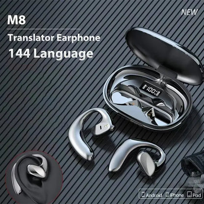 M6 Bluetooth Smart Translator Earbuds for 144 Languages