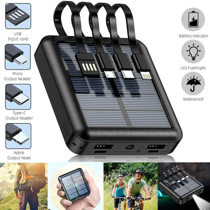 20000mAh Mini Solar Portable Power Bank for iPhone &amp; Samsung