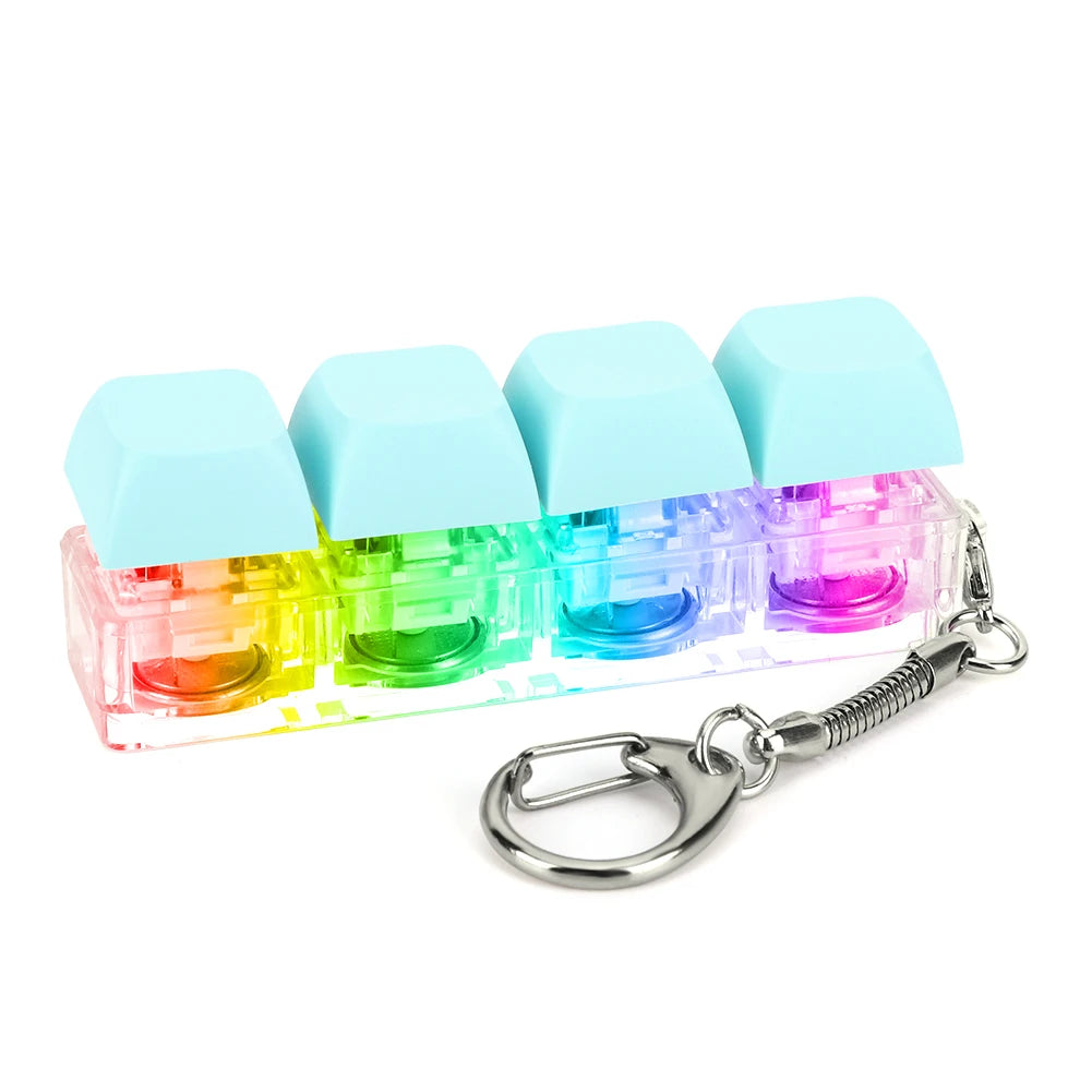 4 button LED clicker keychain fidget stress relief gadget