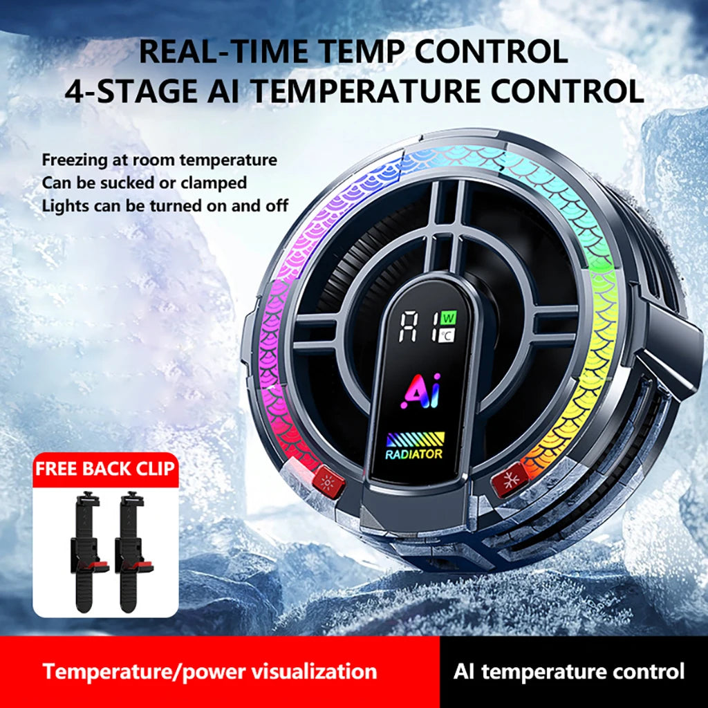 RGB Phone Cooling Fan Radiator for gaming smartphone