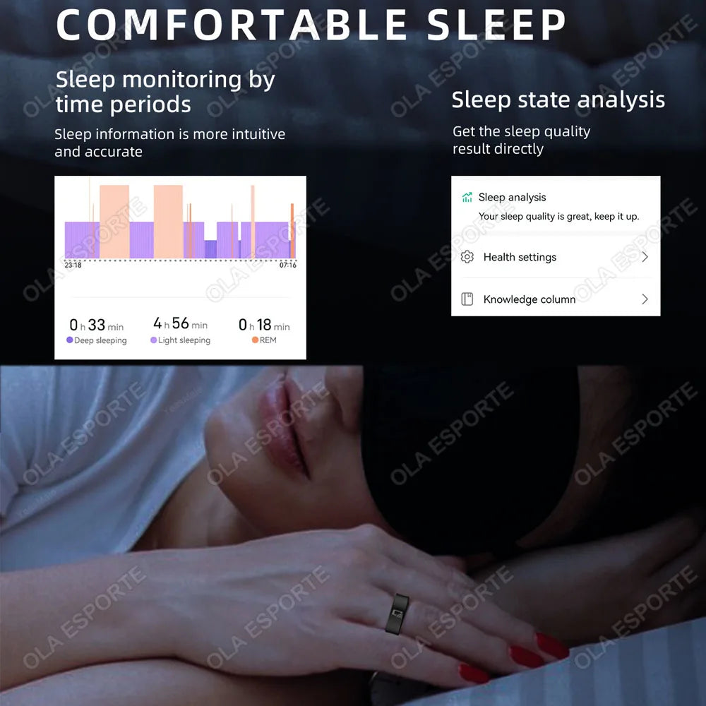 Smart Fitness Ring heart rate sleep tracker