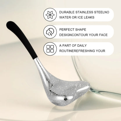 Stainless Steel Ice Facial Roller for face puffiness skincare