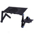 Adjustable multifunction laptop bed desk LED lamp foldable legs WFH sofa