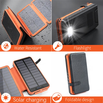 Solar power bank portable charger outdoor waterproof USB-C