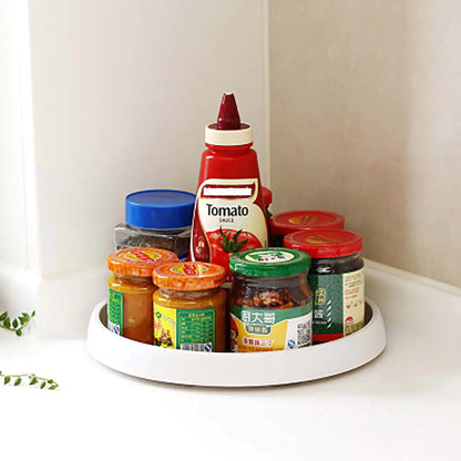 Rotating Spice Organizer Rack with Round Tray