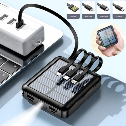 20000mAh Mini Solar Portable Power Bank for iPhone &amp; Samsung